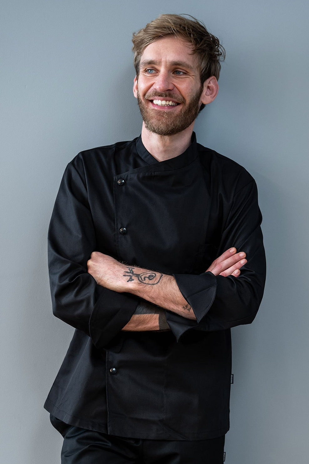 JULIUS Mens Chef Jacket L/S - White