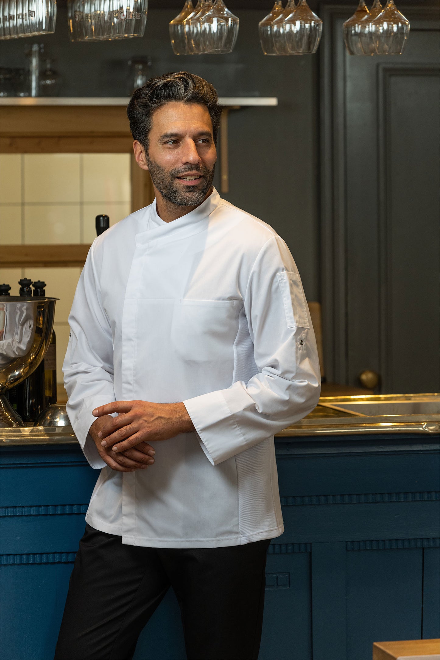 CARDIFFO Mens Chef Jacket